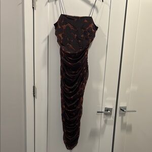 Elegant Black and Brown Women's Dress